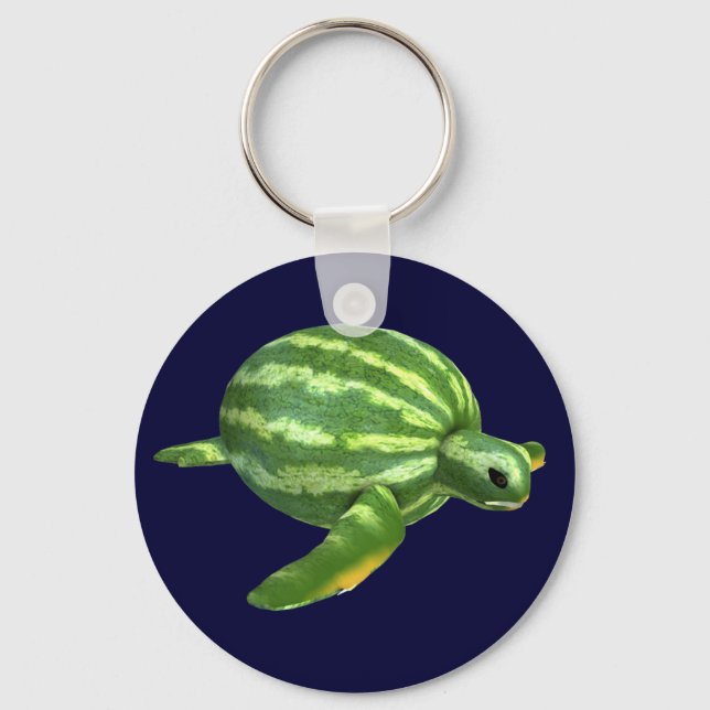 Funny Watermelon Seaturtle Nyckelring (Framsida)