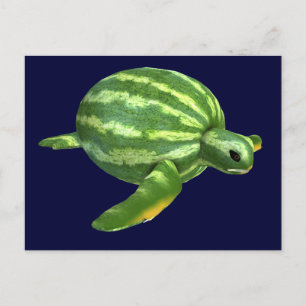 Funny Watermelon Seaturtle Vykort
