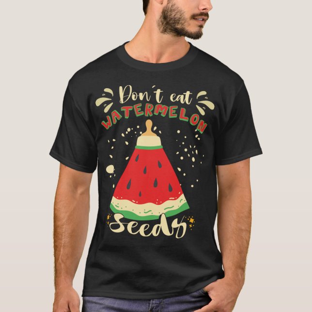 Funny Watermelon Seeds T Shirt (Framsida)