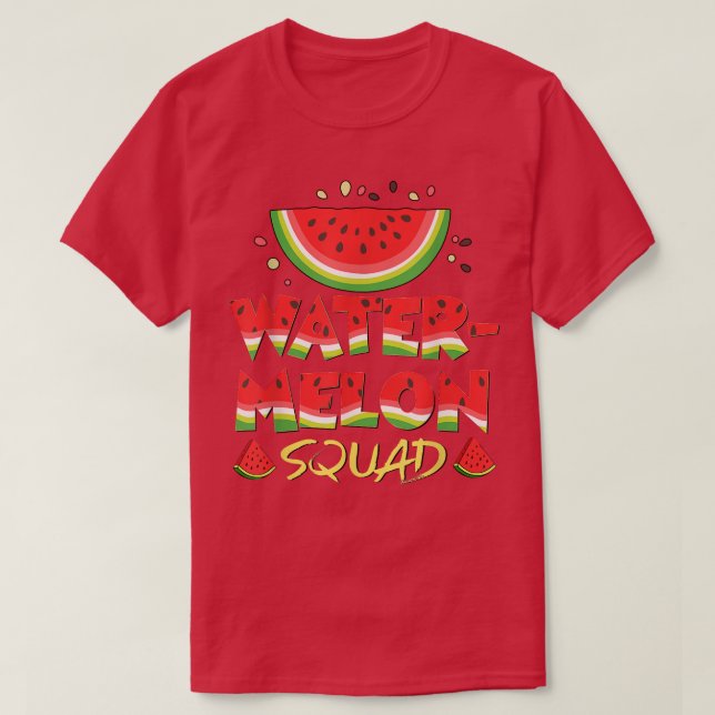Funny Watermelon Squad Watermelon Lover Summer Tro T Shirt (Design framsida)