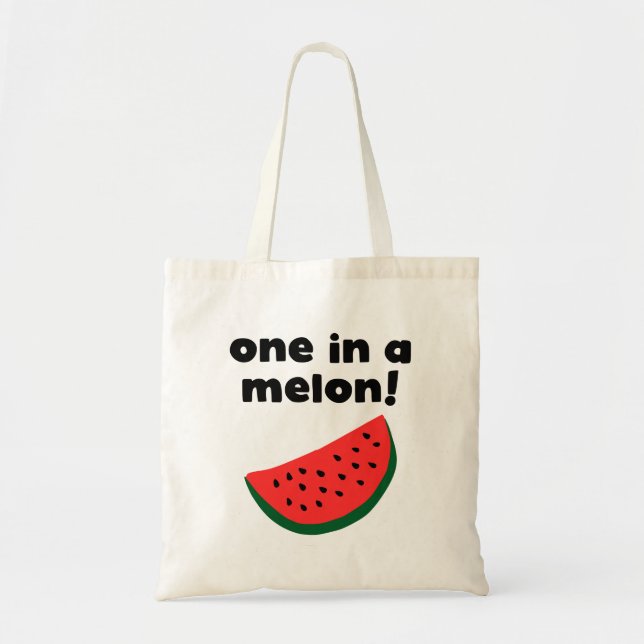 Funny Watermelon Tote Bag Tygkasse (Framsidan)