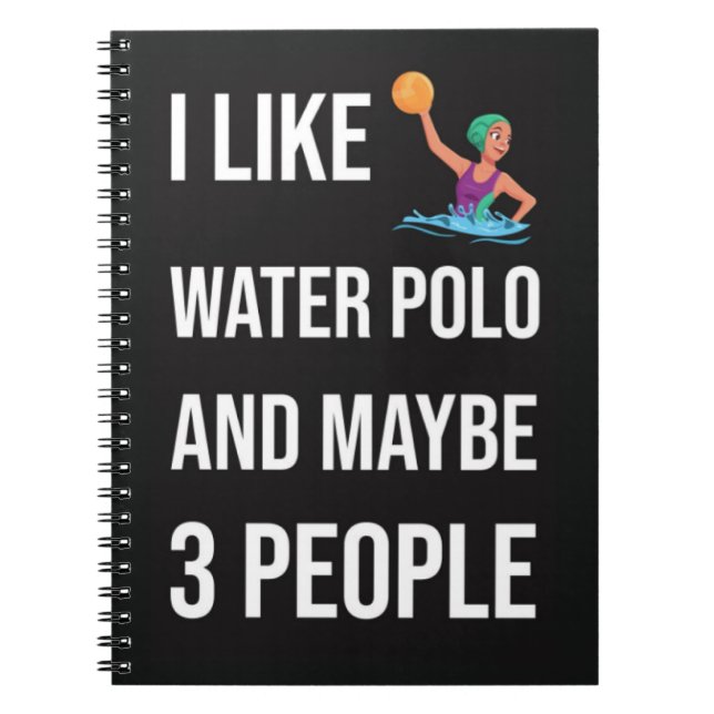 Funny Waterpolo Gifts Player Sport Humor Fläkt Anteckningsbok (Framsidan)
