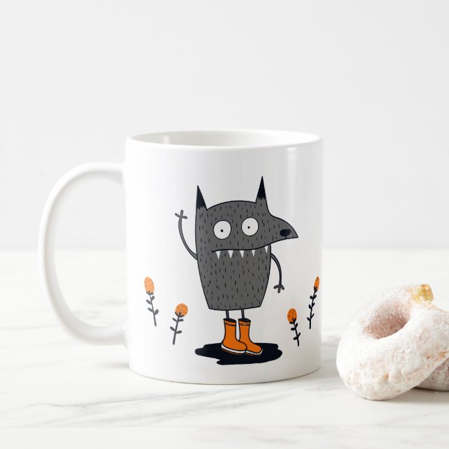 Funny Wave Monster Kaffemugg (Med munk)