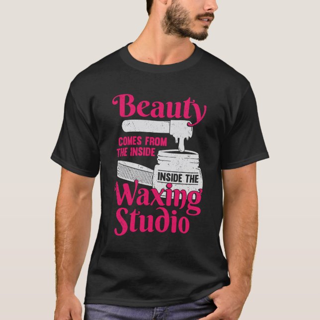 Funny Waxing Studio Esthetician Gift T Shirt (Framsida)