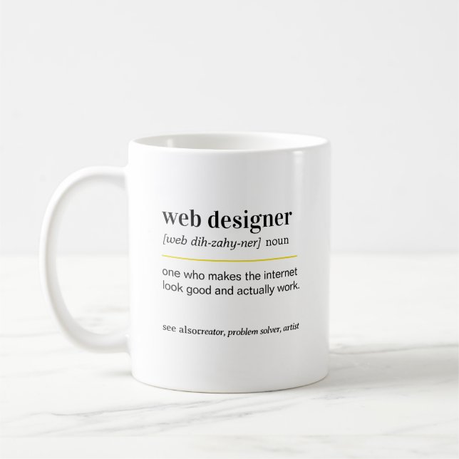 Funny web designer Gift Coffee Mug Kaffemugg (Vänster)