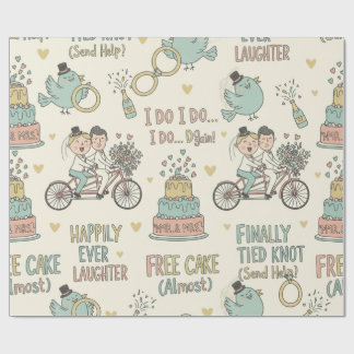 Funny wedding wrapping paper  presentpapper