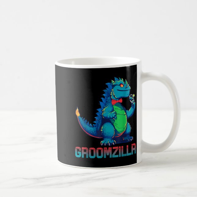 Funny Weding Groomzilla Design For Party  Kaffemugg (Höger)