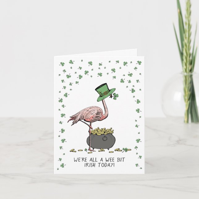 Funny Wee bit Irish St Patrick’s Day Card Kort (Framsida)