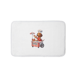 Funny Weenie Dachshund Hund Sause Hotdog Sandwich Badrumsmatta