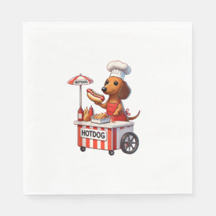 Funny Weenie Dachshund Hund Sause Hotdog Sandwich Pappersservett