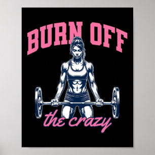 Funny Weightlyftande Bodybuilding Power Liiting sa Poster