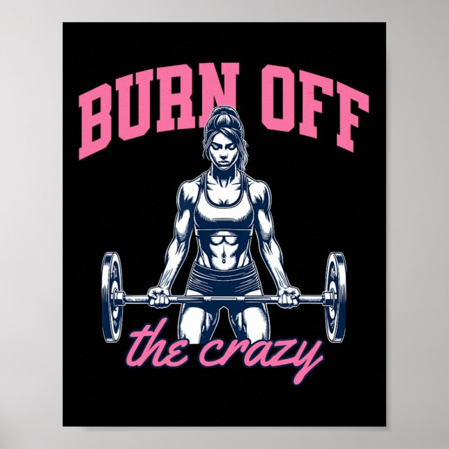 Funny Weightlyftande Bodybuilding Power Liiting sa Poster (Framsidan)