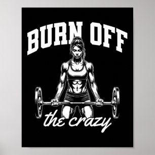Funny Weightlyftande Bodybuilding Power Liiting sa Poster