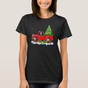 Funny Weimaraner Dog Riding Red Truck jul Tr T Shirt
