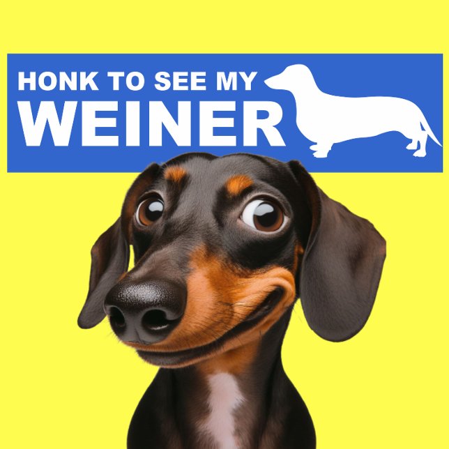 Funny Weiner Hund (Dachshund) Citat Bildekal (Skapare uppladdad)