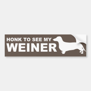 Funny Weiner Hund (Dachshund) Citat Bumper Sticker Bildekal
