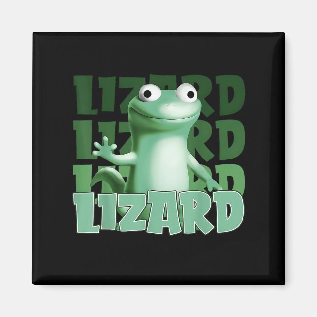Funny Weirdcore Animal Women Manar Lizard Liz Magnet (Framsidan)