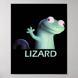 Funny Weirdcore Animal Women Manar Lizard Liz Poster