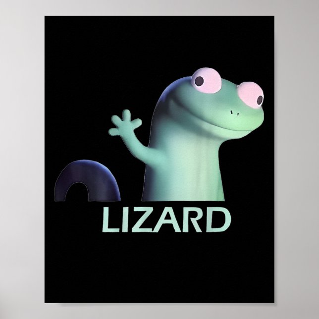 Funny Weirdcore Animal Women Manar Lizard Liz Poster (Framsidan)