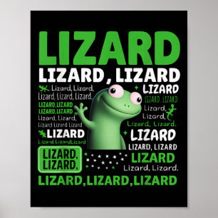 Funny Weirdcore Animal Women Manar Lizard Liz Poster