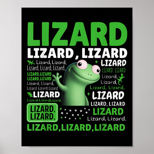 Funny Weirdcore Animal Women Manar Lizard Liz Poster (Framsidan)