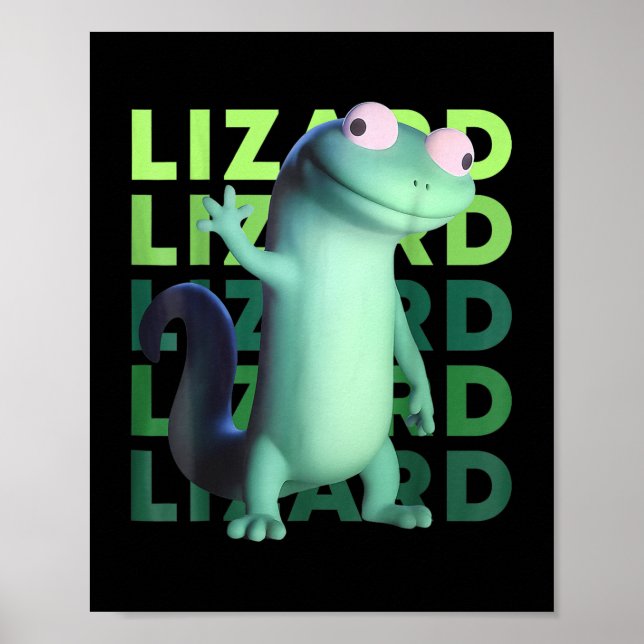 Funny Weirdcore Animal Women Manar Lizard Liz Poster (Framsidan)