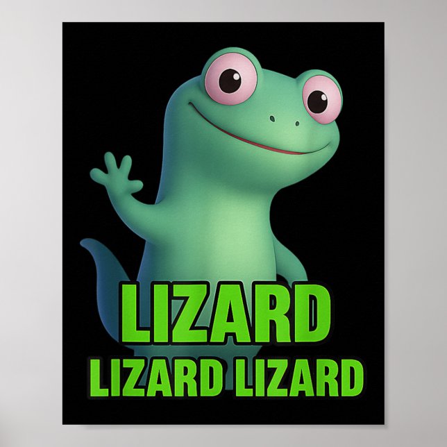 Funny Weirdcore Animal Women Manar Lizard Liz Poster (Framsidan)