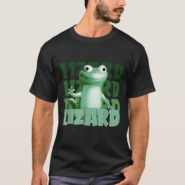 Funny Weirdcore Animal Women Manar Lizard Liz T Shirt (Framsida)
