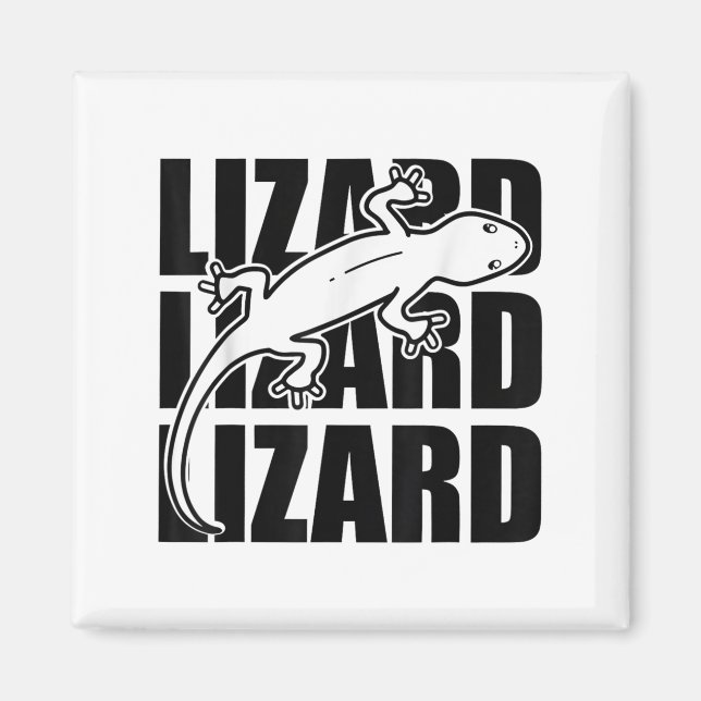Funny Weirdcore Lizard Lizard Lizard Meme Animal W Magnet (Framsidan)