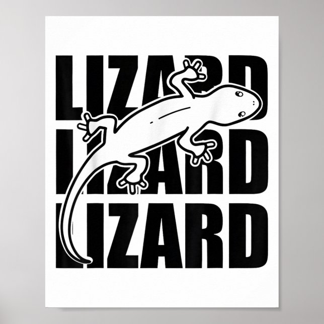 Funny Weirdcore Lizard Lizard Lizard Meme Animal W Poster (Framsidan)