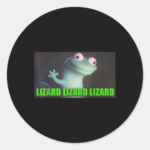 Funny Weirdcore Lizard Lizard Lizard Meme Animal W Runt Klistermärke