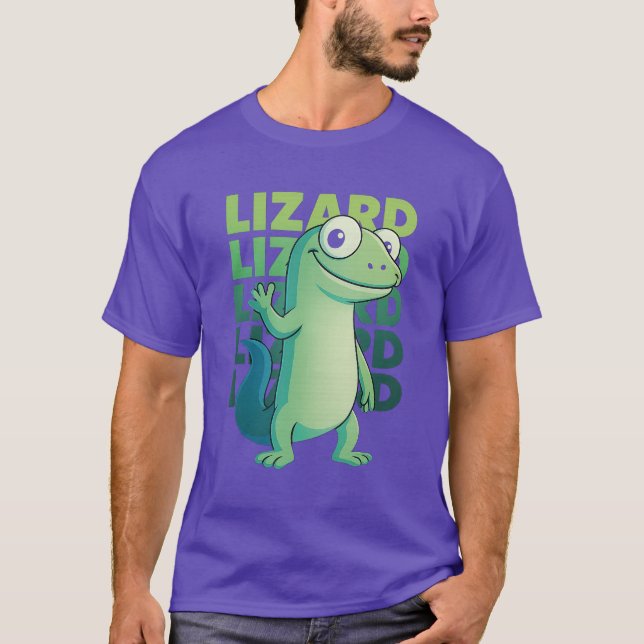 Funny Weirdcore Lizard Meme Derpy Reptile Animal H T Shirt (Framsida)