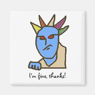 Funny WEIRDOS Annoyed Tecknad Magnet