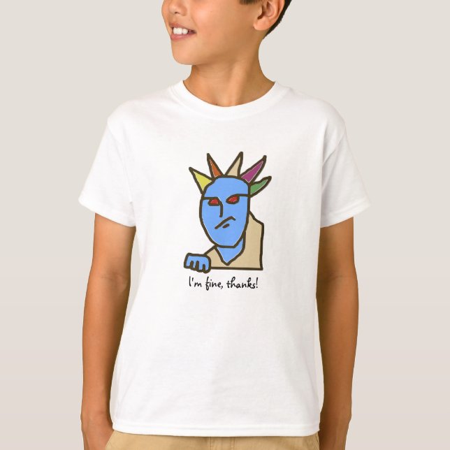 Funny WEIRDOS Annoyed Tecknad Tee Shirt (Framsida)