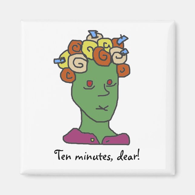 Funny WEIRDOS Sömnig Tecknad Magnet (Framsidan)