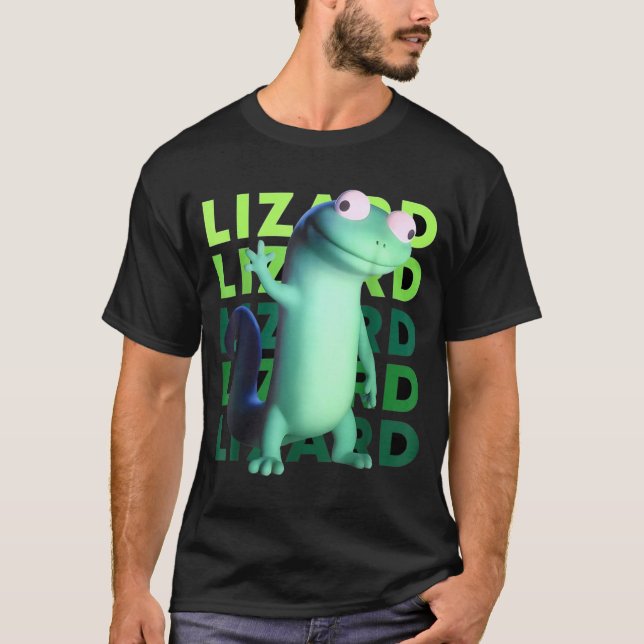 Funny Weirore Lizard Meme _ 3d Surreal Animal  T Shirt (Framsida)