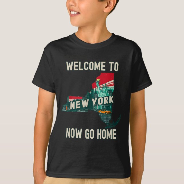 Funny Welcome To New York Retro Design, Funny New  T Shirt (Framsida)