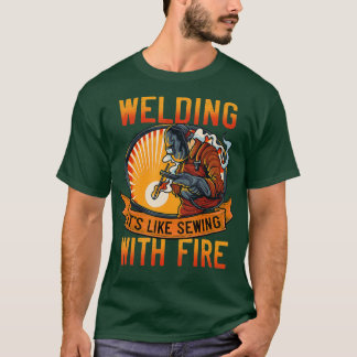 Funny Welder s Manar som svetsar som sittande med T Shirt