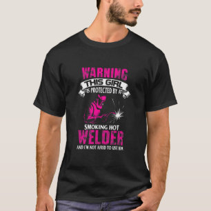 Funny Welder Wife Girlkompis Tee 