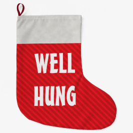 Funny well Hung Red Rand Stor Julstrumpa