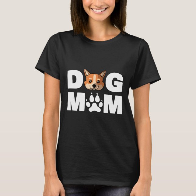 Funny Welsh Corgi Hund Mamma Kärlek R T Shirt (Framsida)