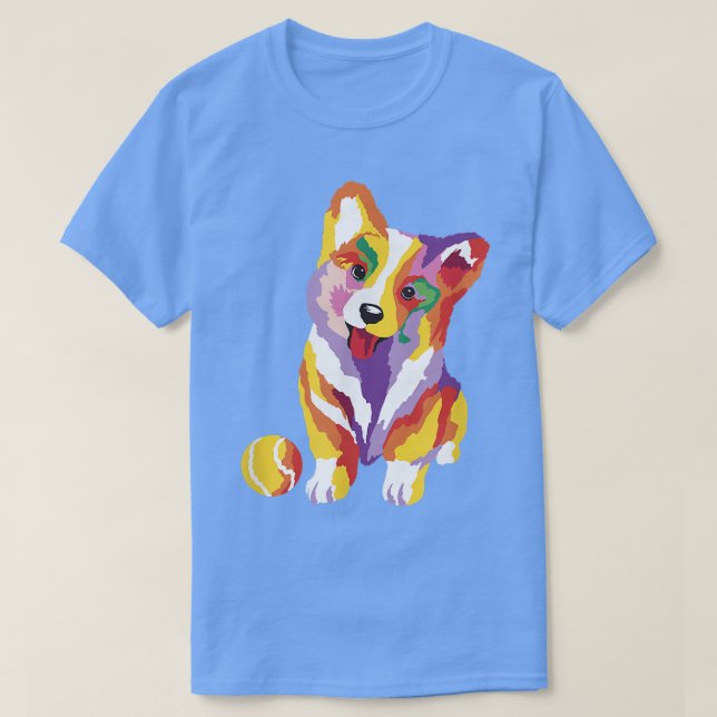Funny Welsh Corgi Pembroke Hund Sketch Hund Mamma  T Shirt (Design framsida)