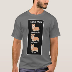 Funny Welsh Corgi Yoga Fånig Pet Owner Joke Plank T Shirt