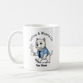 Funny West Highland Whit Dog Business Suit Coffee  Kaffemugg