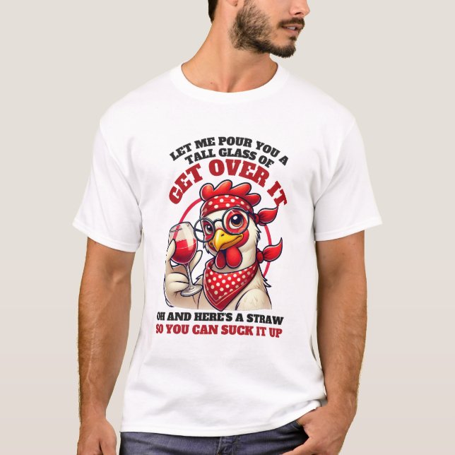 Funny Western Chicken Humor T Shirt (Framsida)