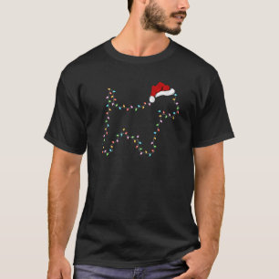 Funny Westie Hund Lighting Santa Hat Westie Ch T Shirt
