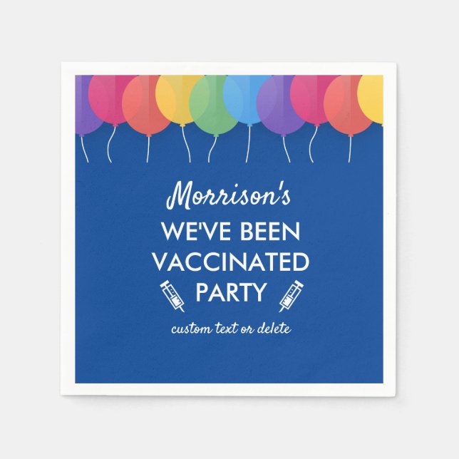 Funny We've Been Covid Vaccinated Party Custom Pappersservett (Framsidan)