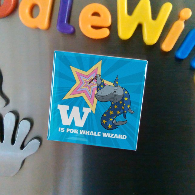 Funny Whale-guiden Alphabet Parody Tecknad Magnet (Skapare uppladdad)