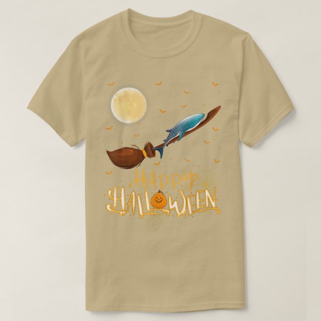 Funny Whale Shark Ride Witch Pistol Whale Shark H T Shirt (Design framsida)