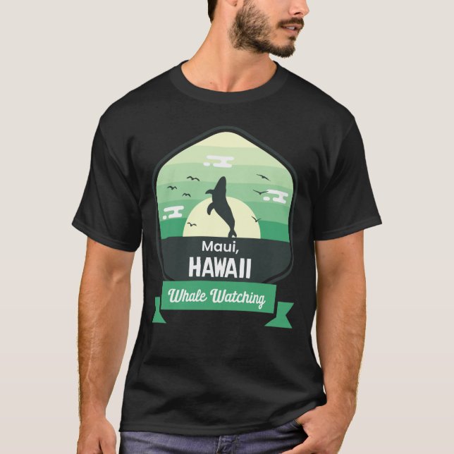Funny Whale Watching Maui Ocean Vatten Sailing Mar T Shirt (Framsida)